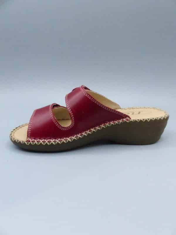 MULE CUIR SEMELFLEX SULLY rouge – Image 4